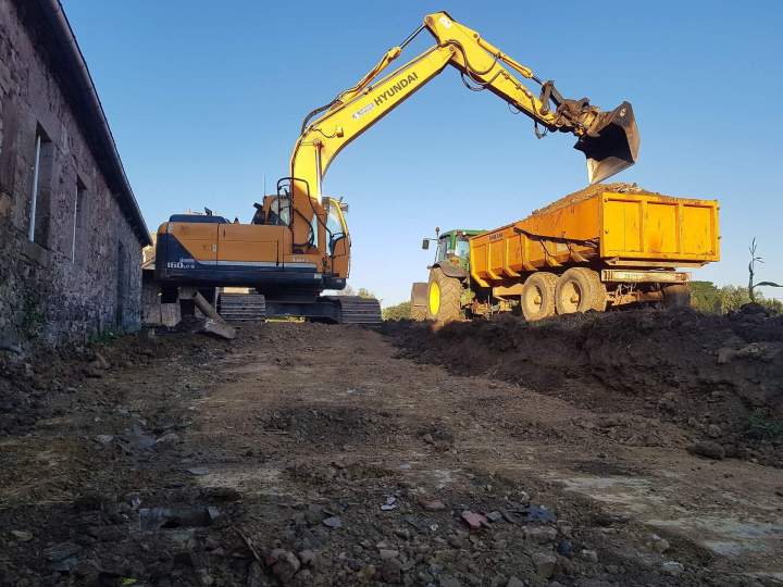 Travaux de terrassement près de Paimpol